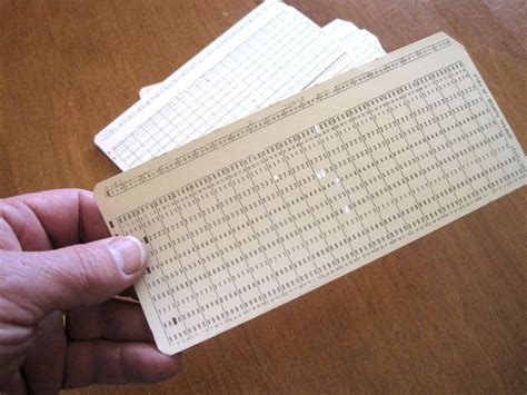 We Had Stacks Of These Computer Punch Data Processing Cards