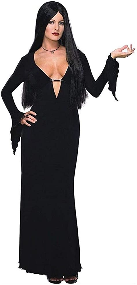 Amazon Com Adult Sexy Morticia Costume Addams Family Clothing