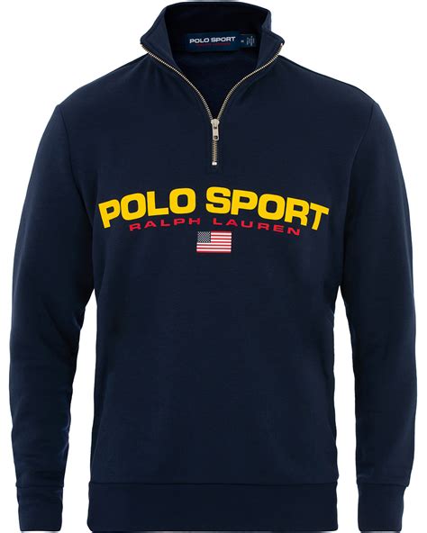 Polo Ralph Lauren Sport Half Zip Sweater Cruise Navy Hos Careofca