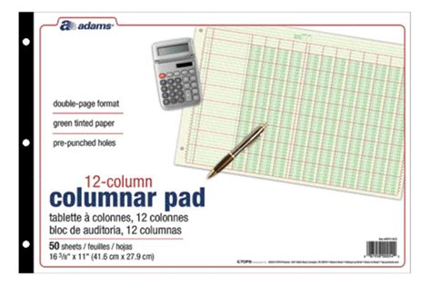 6 Units Of Columnar Pad 12 Col 11 X 16 38 6 Eact Note Books
