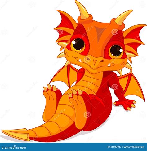 Cute Baby Dragon Stock Vector Image 41002107