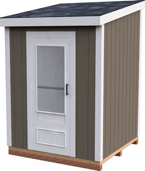 DIY 6X6 Lean-To Storage Shed Plan - 3DSHEDPLANS™