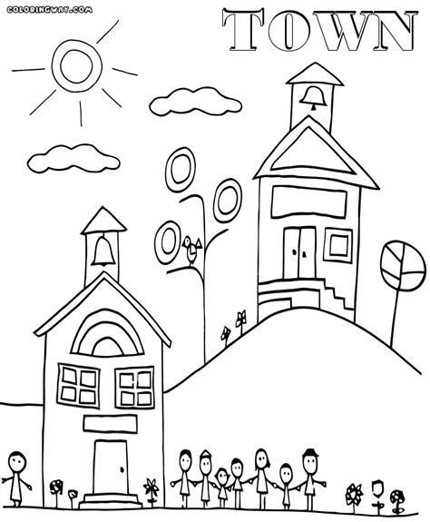 Town Coloring Pages Coloring Pages To Download And Print