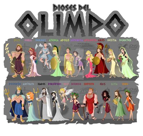 Dioses Del Olimpo By Rebenke Greek Mythology Gods Greek Gods Greek