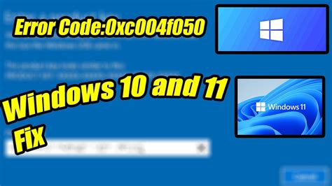 How To Fix Error 0xc004f050 Windows 10 And 11 Youtube
