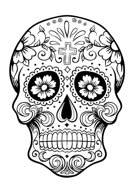 Printable Santa Muerte Coloring Pages Thekidsworksheet