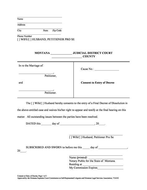 40 Free Divorce Papers Printable Templatelab