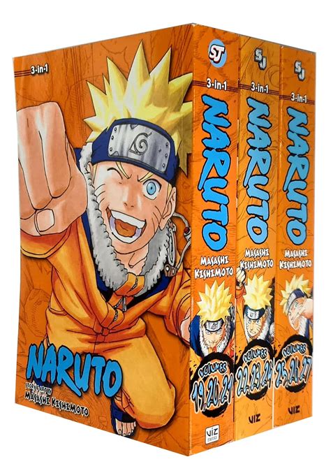 Naruto Ombnibus Series 3 Books Collection Set 3 In 1 Volumes Set