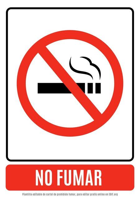 Cartazes De Proibido Fumar Edit Veis Online
