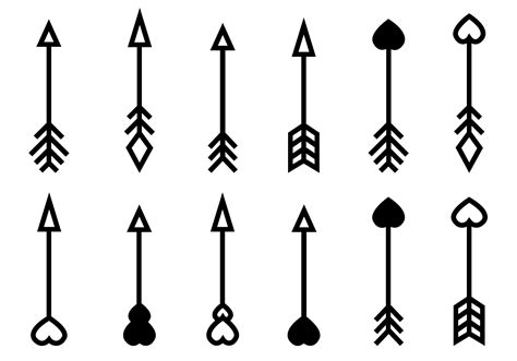 A Free Vector Illustration Of 12 Different Types Of Arrows Hope You