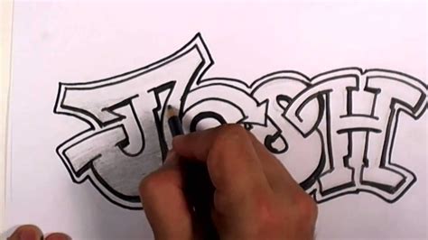 Graffiti Writing Josh Name Design 3 In 50 Names Promotion Mat