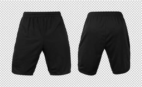 Premium Psd Blank Black Shorts Pant Mockup Short Pants Black