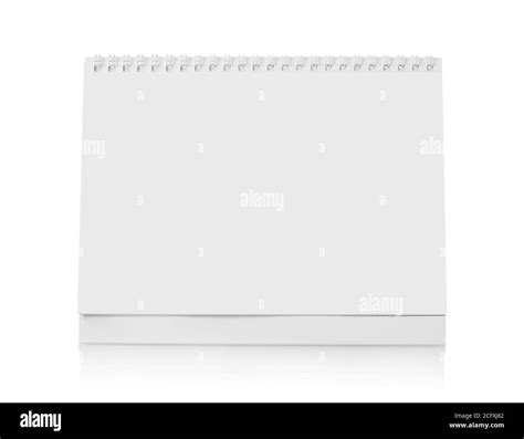 Blank Table Calendar On White Background Stock Photo Alamy