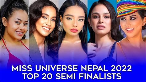 Miss Universe Nepal 2022 Top 20 Semi Finalists Miss Universe Miss