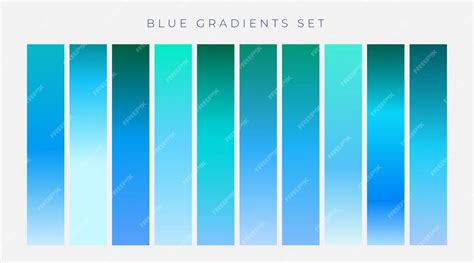 free vector collection of blue gradients background