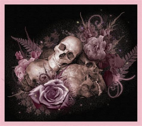 Skulls And Roses Wallpapers Top Free Skulls And Roses Backgrounds