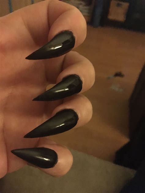 Long Black Claw Nails Tumblr