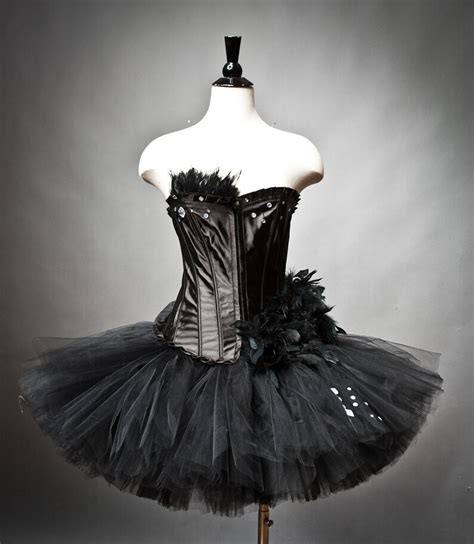Custom Size Black Swan Ballet Costume Burlesque Tutu Etsy