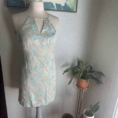 Lilly Pulitzer Dresses Lilly Pulitzer Breakwater Blue Palm Dress