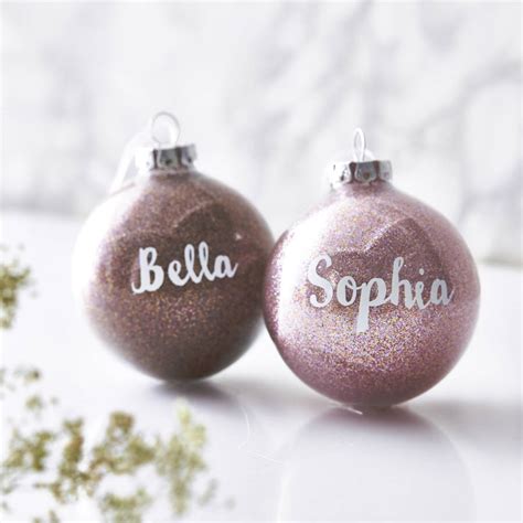 Personalised Glitter Bauble By Sophia Victoria Joy