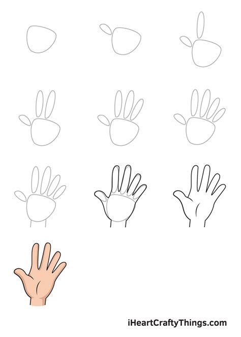 Hand Drawing — How To Draw A Hand Step By Step