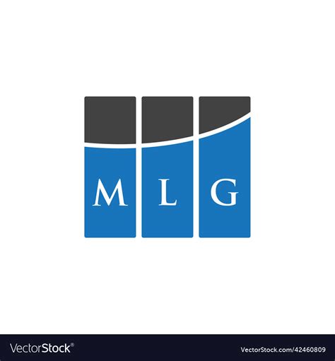 Mlg Letter Logo Design On White Background Vector Image