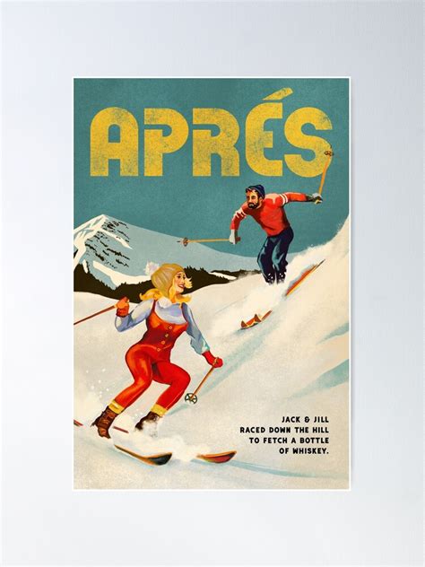 Apres Vintage Ski Pinup Art Poster For Sale By Gramse212 Redbubble