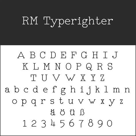 Schriftart Schreibmaschine Typewriter Fonts Kostenlos Downloaden