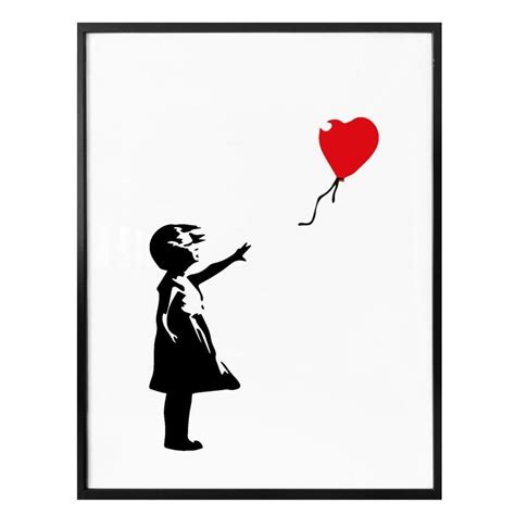 Affiche Banksy La Petite Fille Au Ballon Wall Art Fr Affiches Banksy Banksy Artiste De Rue