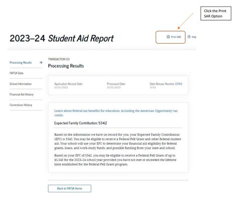 Submitting Your Fafsa Student Aid Report Sar Smeef