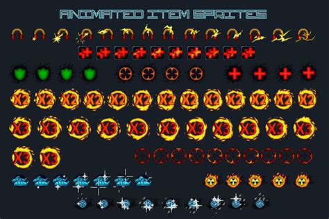 Space Shooter 2d Tileset Pixel Art By Free Game Assets Gui Sprite