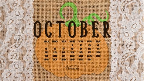 october  desktop calendar wallpaper call  victorian
