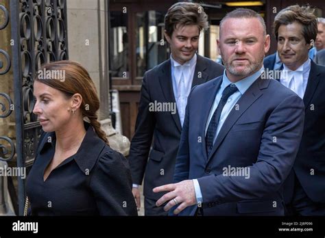 London Uk 17th May 2022 Coleen And Wayne Rooney Leave Court After Giving Evidence In The