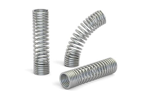 Set Of Steel Helical Coil Springs 3d Rendering Stock Photo Download