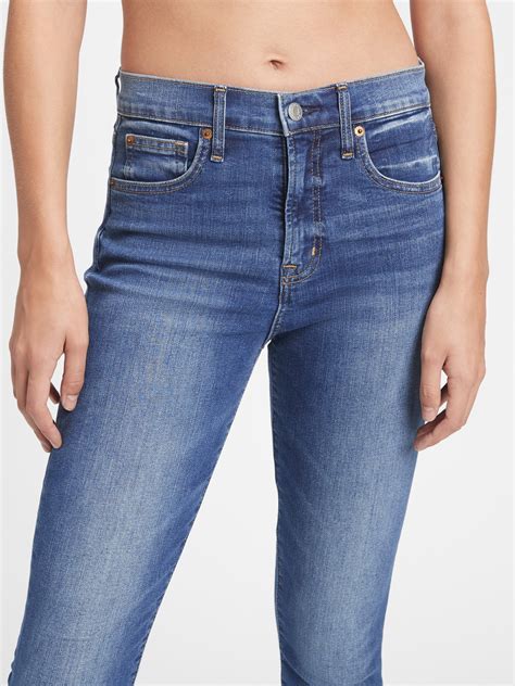 High Rise True Skinny Jeans With Washwell™ Gap
