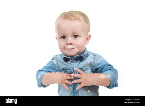 Small Boy 19 Month Old Toddler Childhood Development Stock Photo Alamy