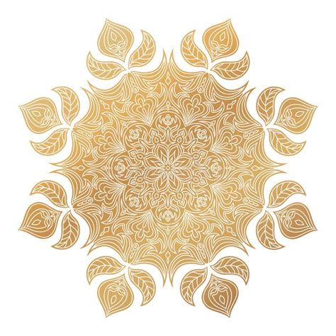 Vector Golden Mandala Ornament Vintage Decorative Elements Oriental