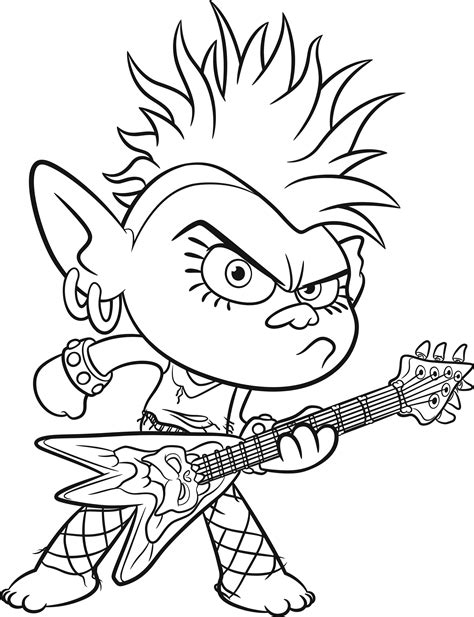 Trolls World Tour Coloring Pages Coloring Home