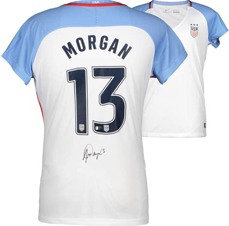 We offer custom printed women's soccer gear, jerseys, shorts, and team cleats. Alex Morgan Signed Jersey, Autographed Jerseys