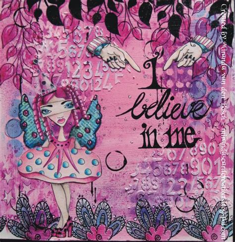 Dyan Reaveley Art Mirandas Card Creations I Believe In Me Art Journal Pages Mixed Media