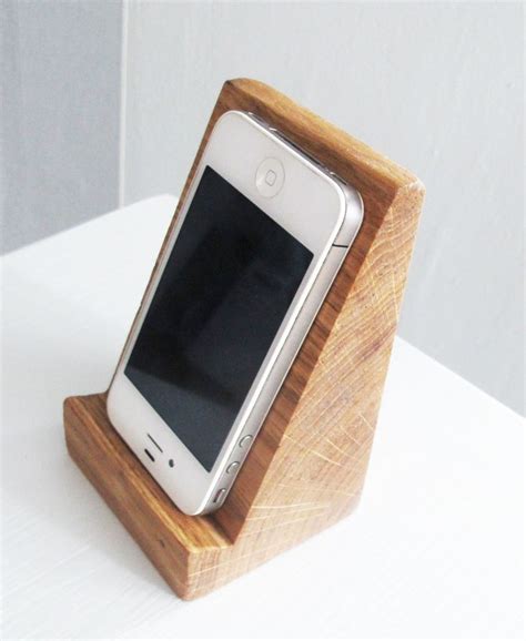 Oak Wood Phone Stand Simple Wooden Tablet Stand Iphone Holder Phone