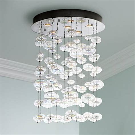 For a hall, you can use several. Possini Euro Floating Bubble 6-Light Round Ceiling Fixture ...