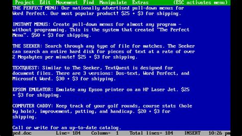 Ms Dos Word Processors Youtube