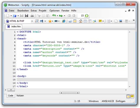 Editor Scriptly Von Webocton Werkzeug Zum HTML Lernen