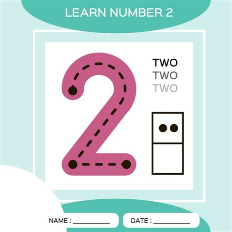 Premium Vector Learn Number 2 Two Children Educational Game