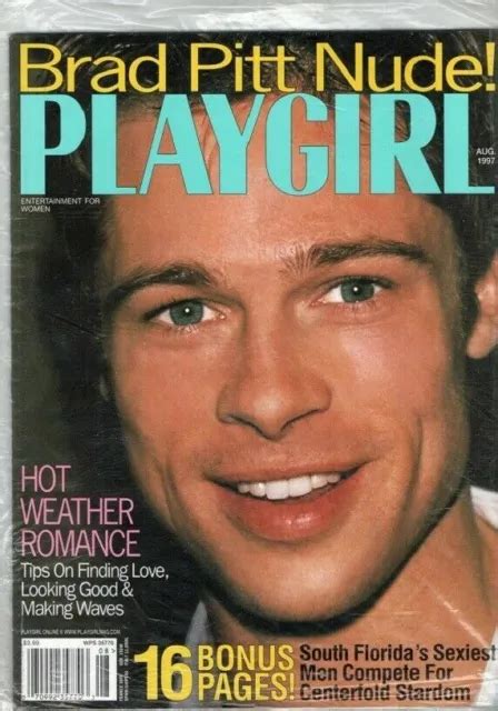 Playgirl Magazine Nude Brad Pitt August Issue Unopened Sealed Collectible Picclick
