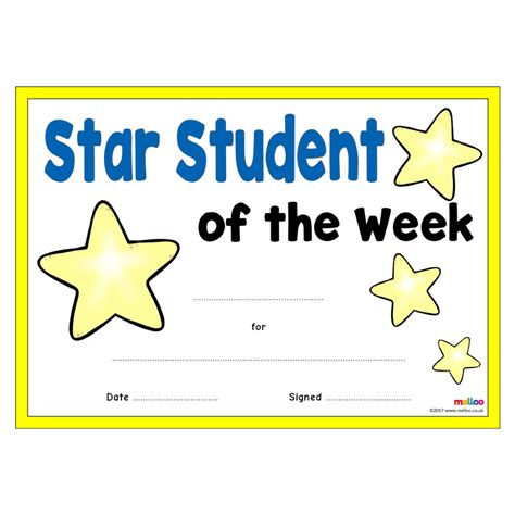Star Student Certificates Eyfs Ks1 Ks2 Regarding Star Award Certificate
