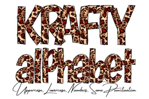 Leopard Print Doodle Alphabet Graphic By Krafty Alphabets · Creative