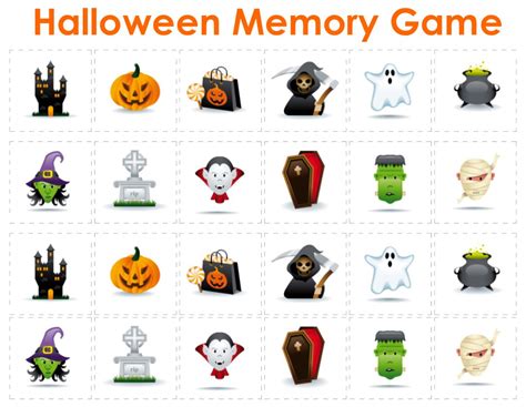 15 Best Free Printable Halloween Memory Game Pdf For Free At Printablee