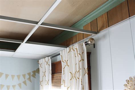 The shiplap trend isn't pulling out of harbor any time soon. How to Easily Update an Ugly Drop Ceiling - Robb Restyle